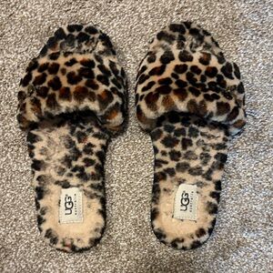 UGG Australia Women's Animal Print Fuzzy Slippers